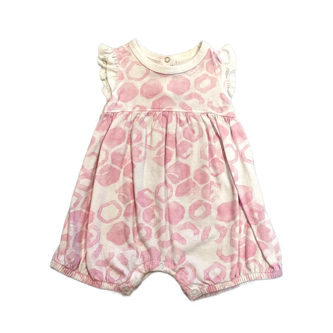 0-3 Girls Burt's Bees White and Pink Bubble Onesie