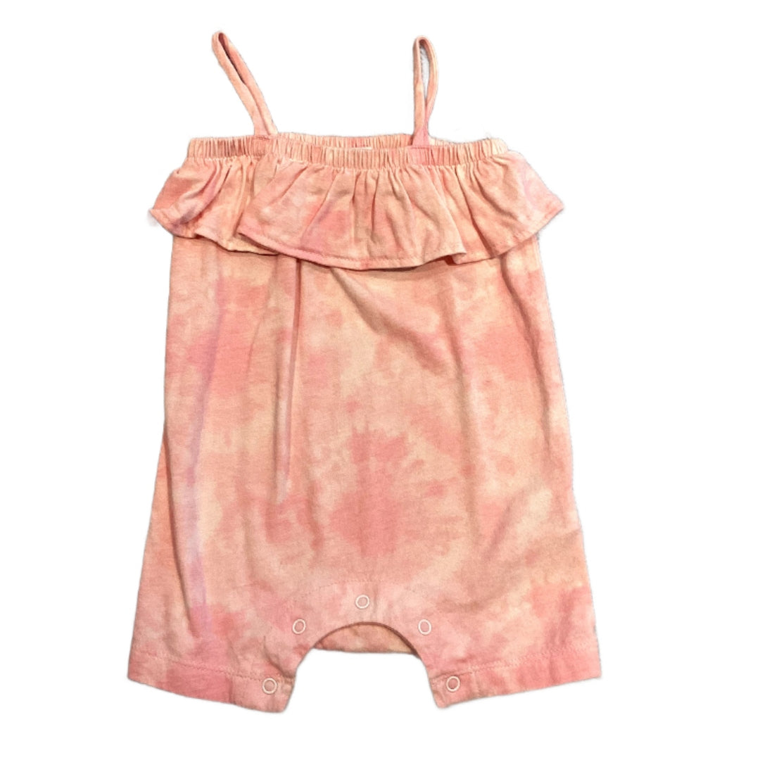 3-6 Girls PL Baby Pink Tie Dye Romper