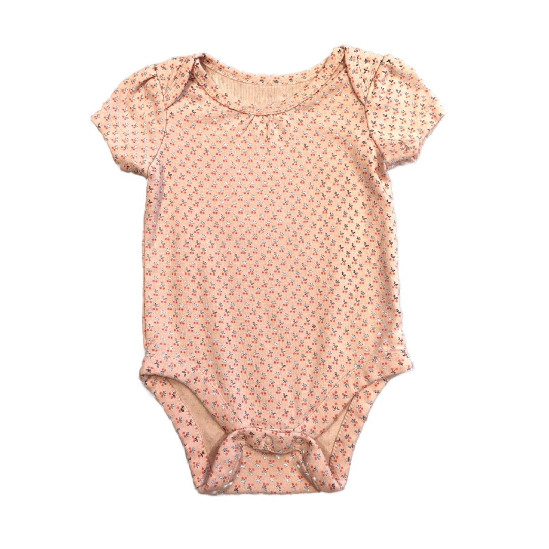 3-6 Girls Baby Gap Pink Patterned Onesie