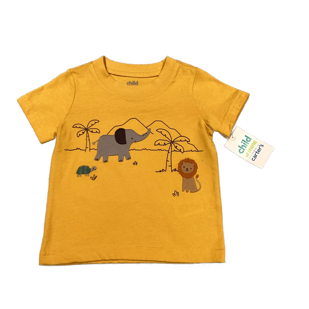 6-9 Boys Child of Mine NWT Yellow Safari Animals Shirt