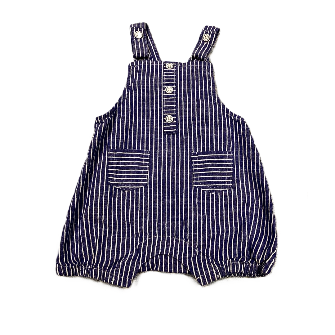 6-9 Boys Cat & Jack Royal Blue/White Striped Overalls