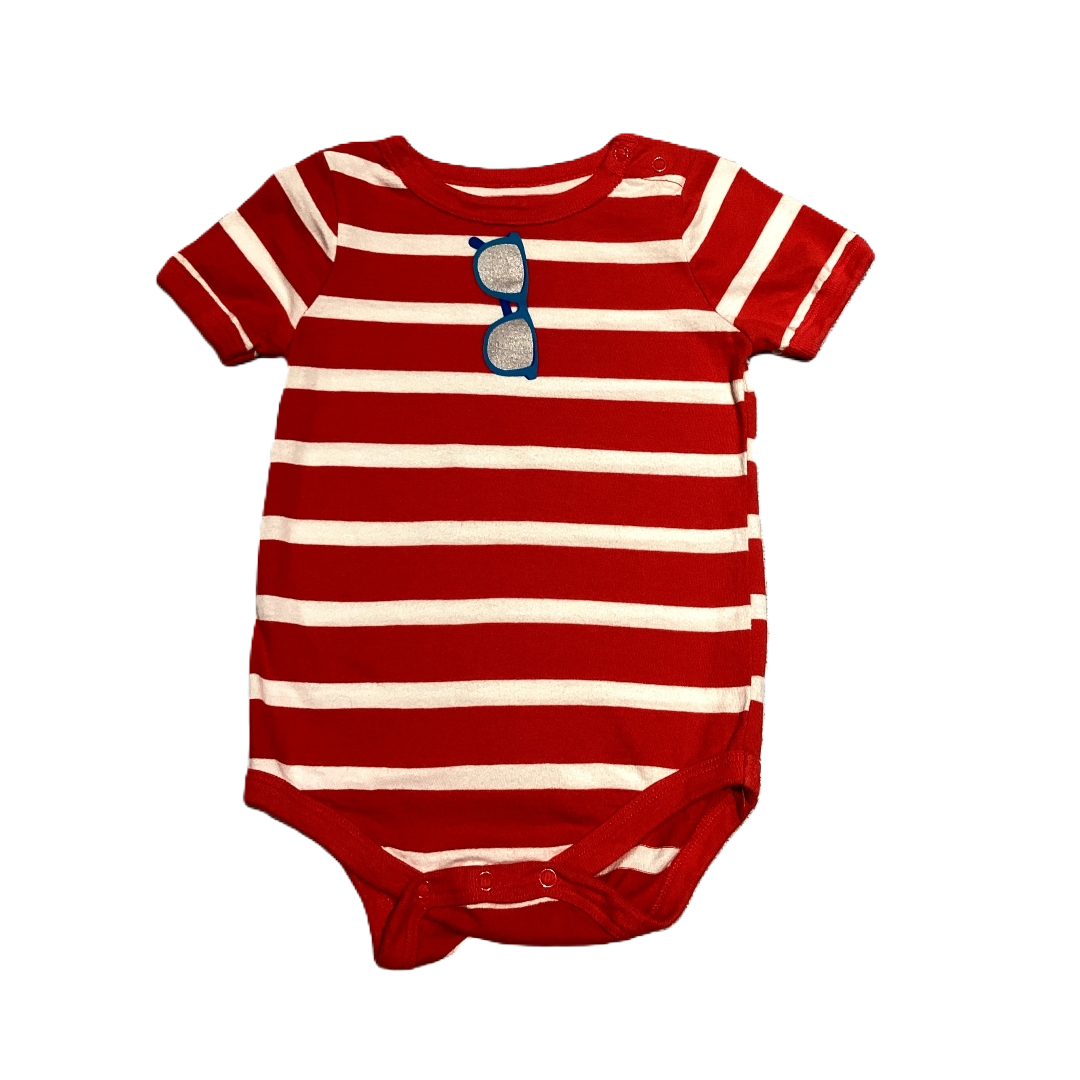 6-9 Boys Circo Red/White Stripe Onesie w/Sunglasses