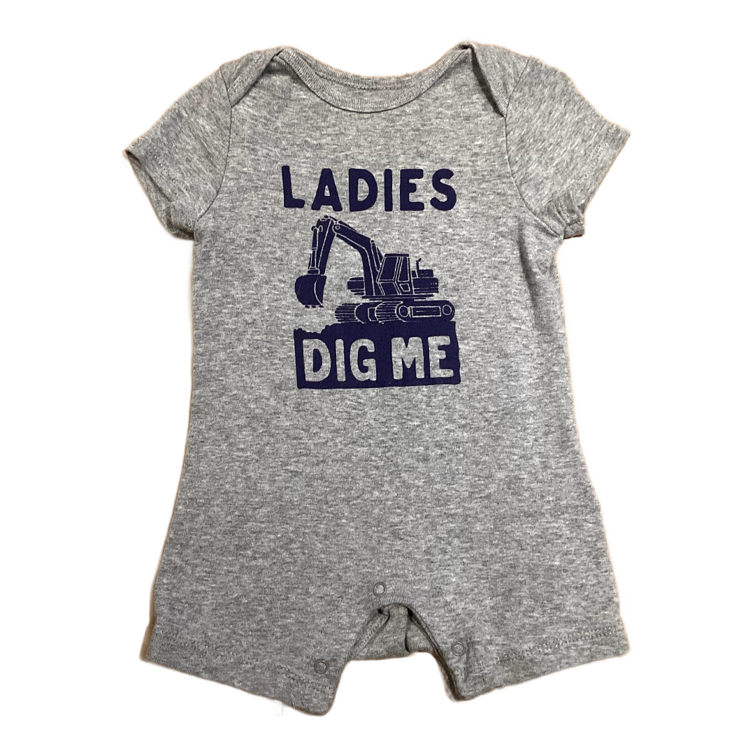 3-6 Boys Old Navy Gray Ladies Dig Me Onesie