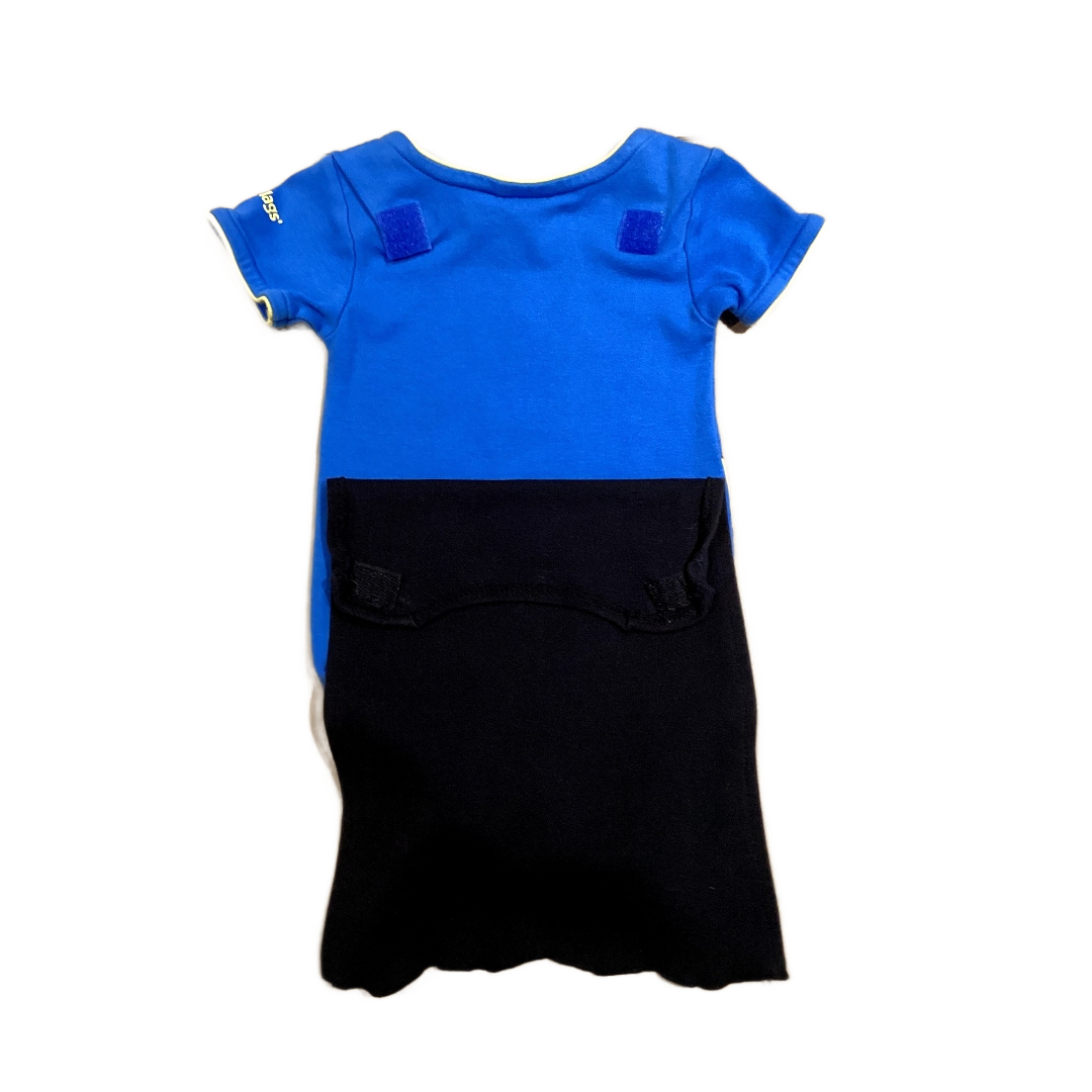 3-6 Boys Six Flags Batman Onesie with Velcro Black Cape