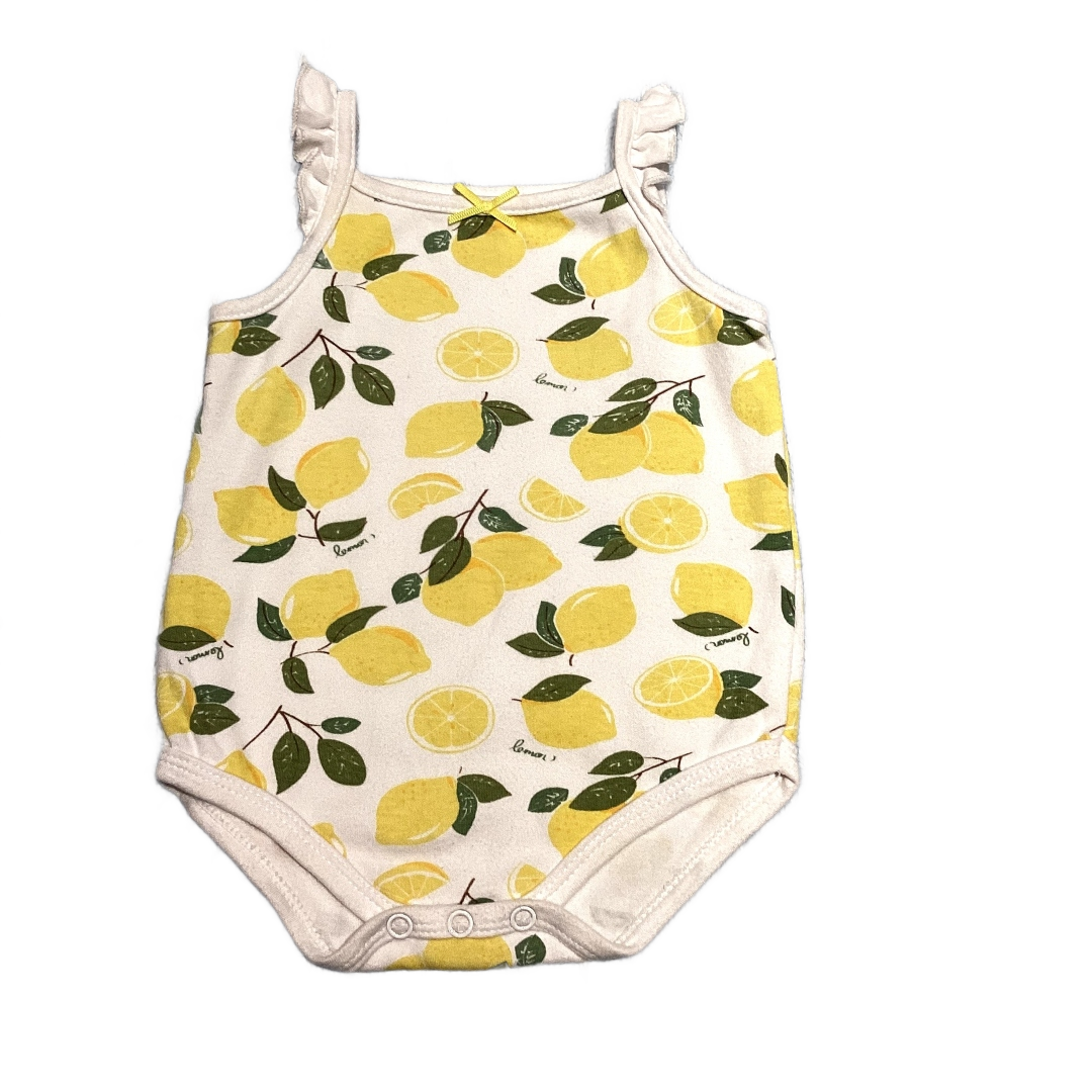 6-9 Girls HB White Sleeveless Onesie w/Lemons