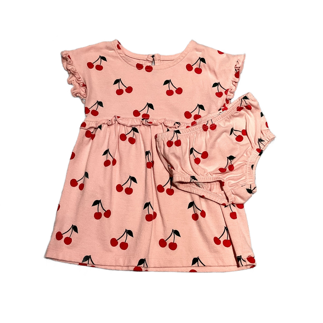 6-9 Girls Wonder Nation Pink Dress w/Cherries