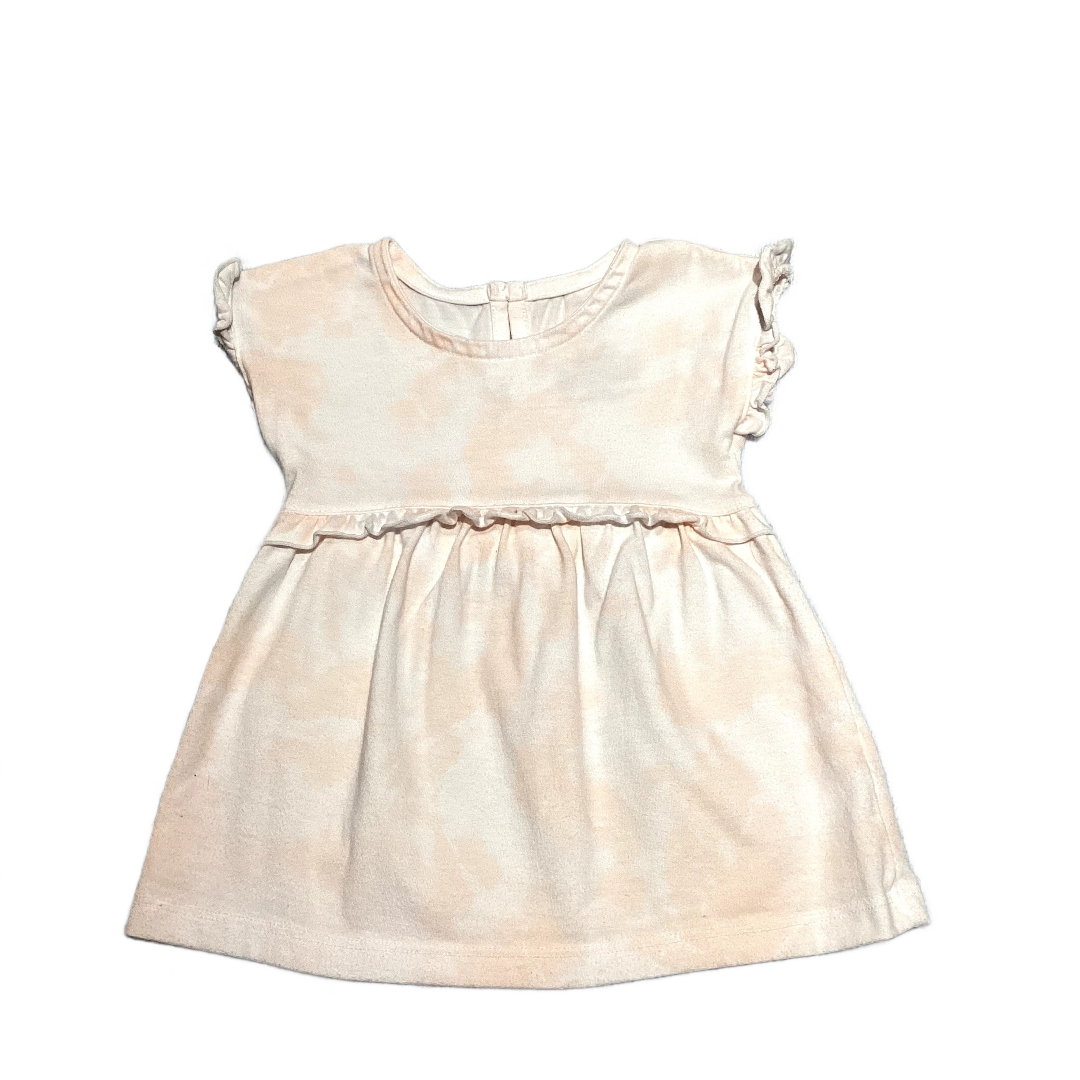 6-9 Girls Wonder Nation White & Pale Pink Marbled Tshirt