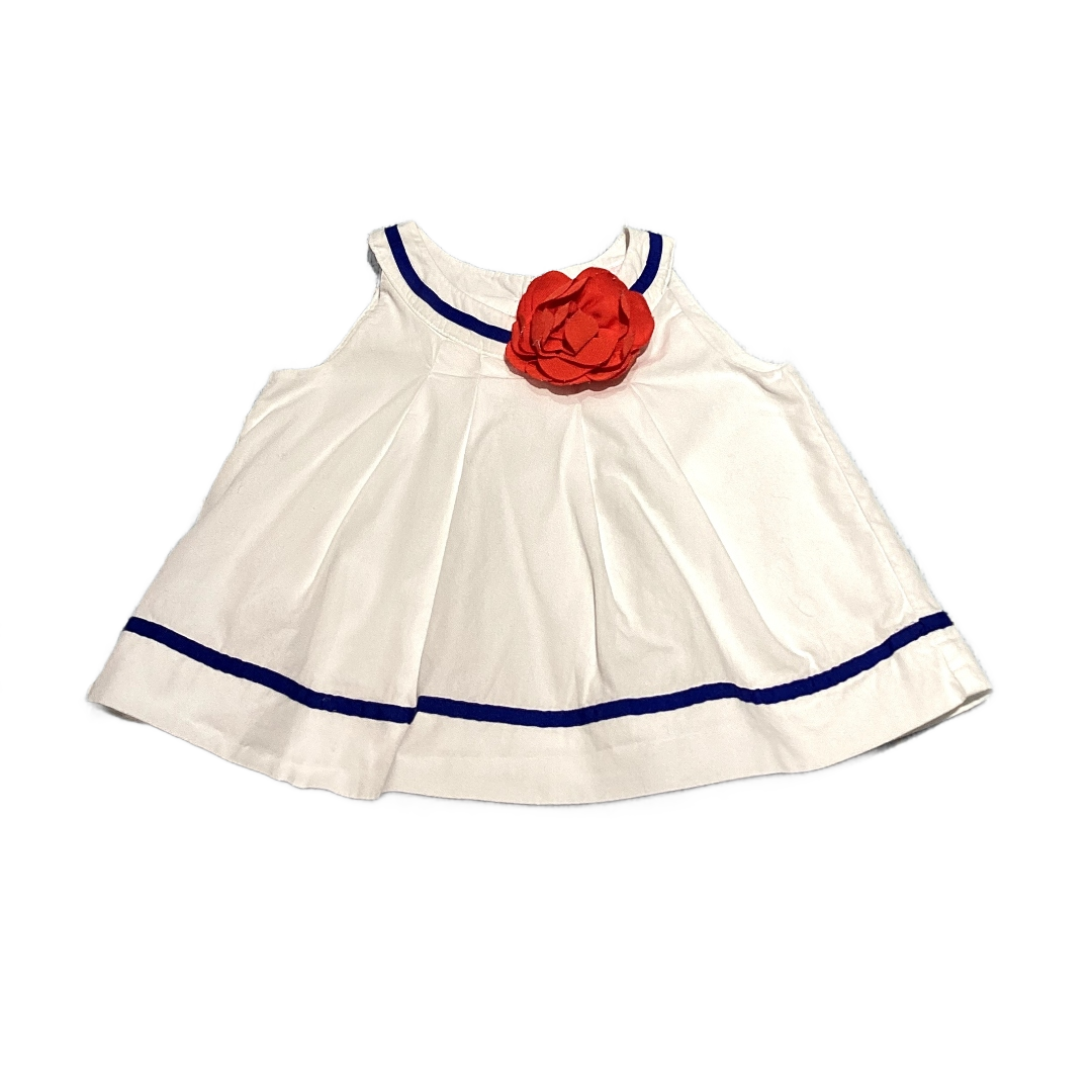 6-9 Girls Janie & Jack White/Blue Sailor Shirt