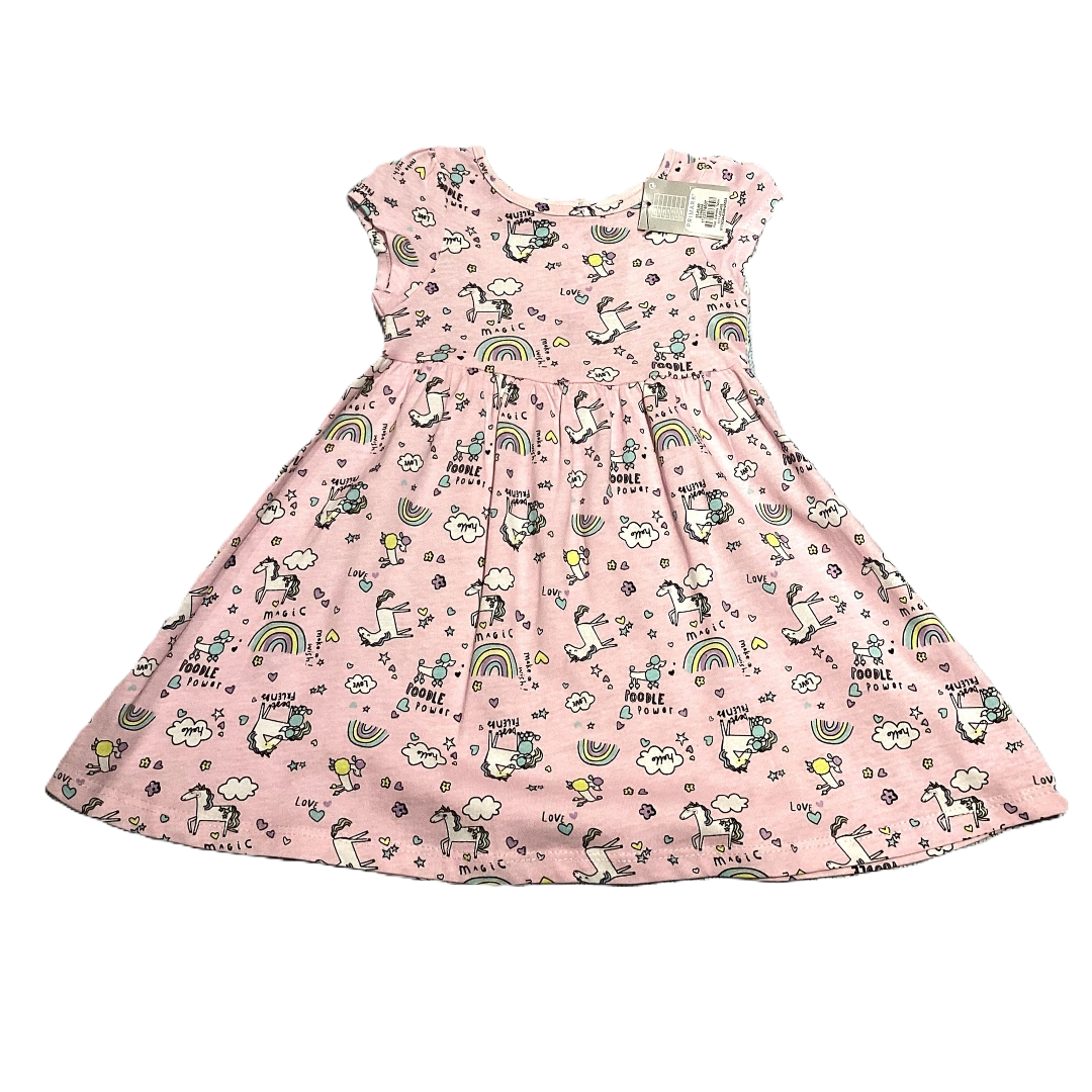 6-9 Girls Primark NWT Pink Unicorns and Rainbows Dress