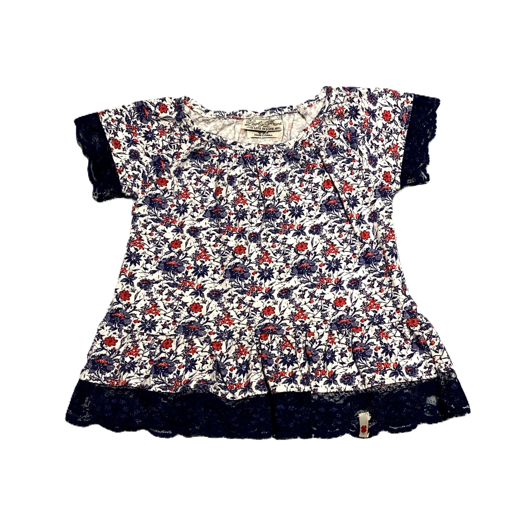 6-9 Girls Lucky Brand Red/White/Blue Shirt