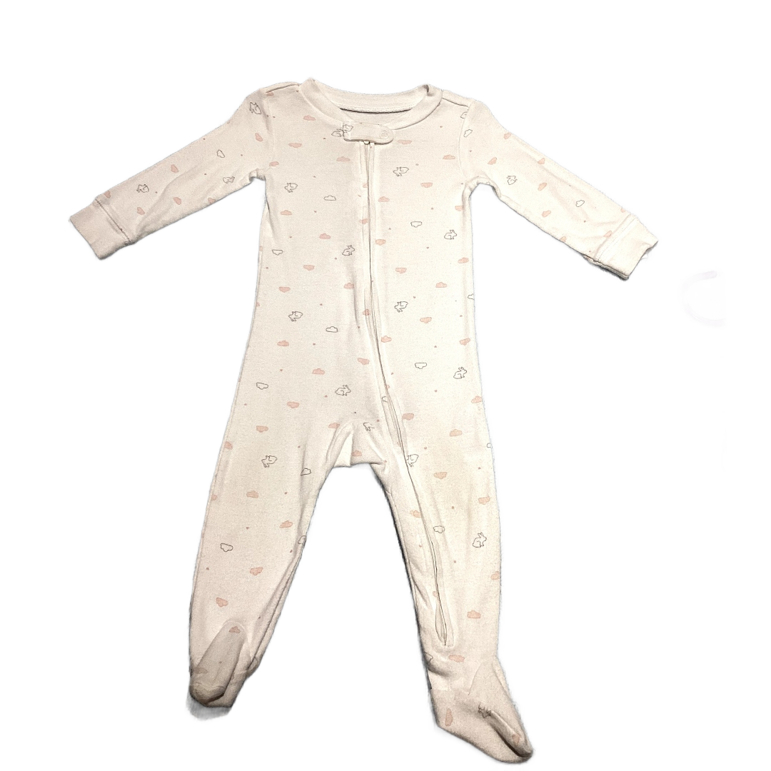 6-9 Girls Carter's White w/Bunnies and Clouds Sleeper