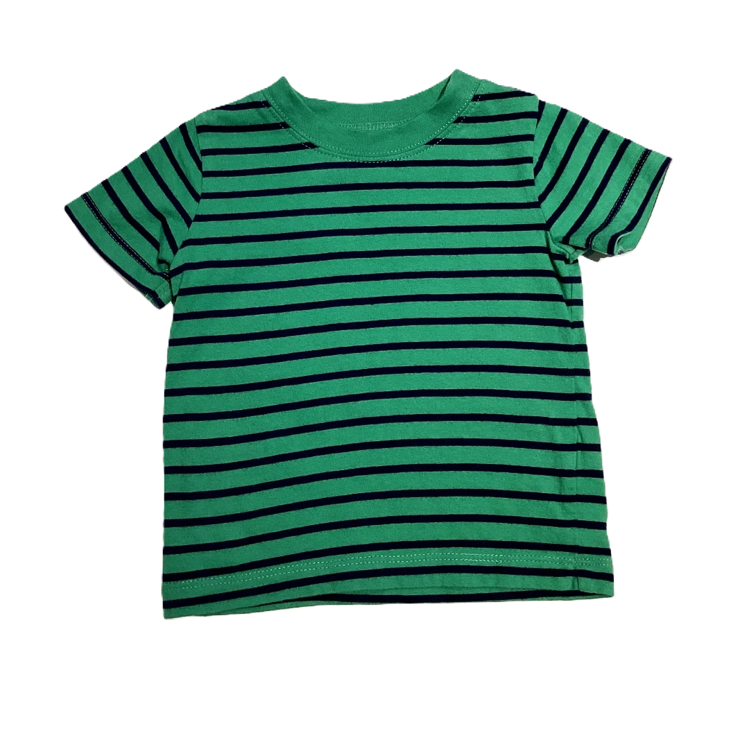 9-12 Boys Carter's Green and Navy Blue Striped T-Shirt