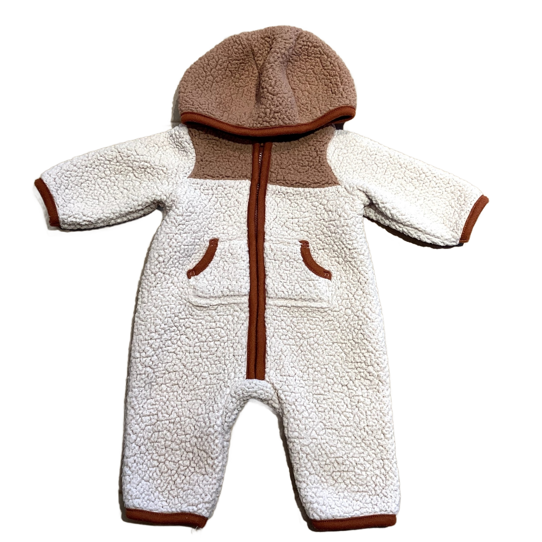 NB Boys Carter's Brown Tones Sherpa One Piece