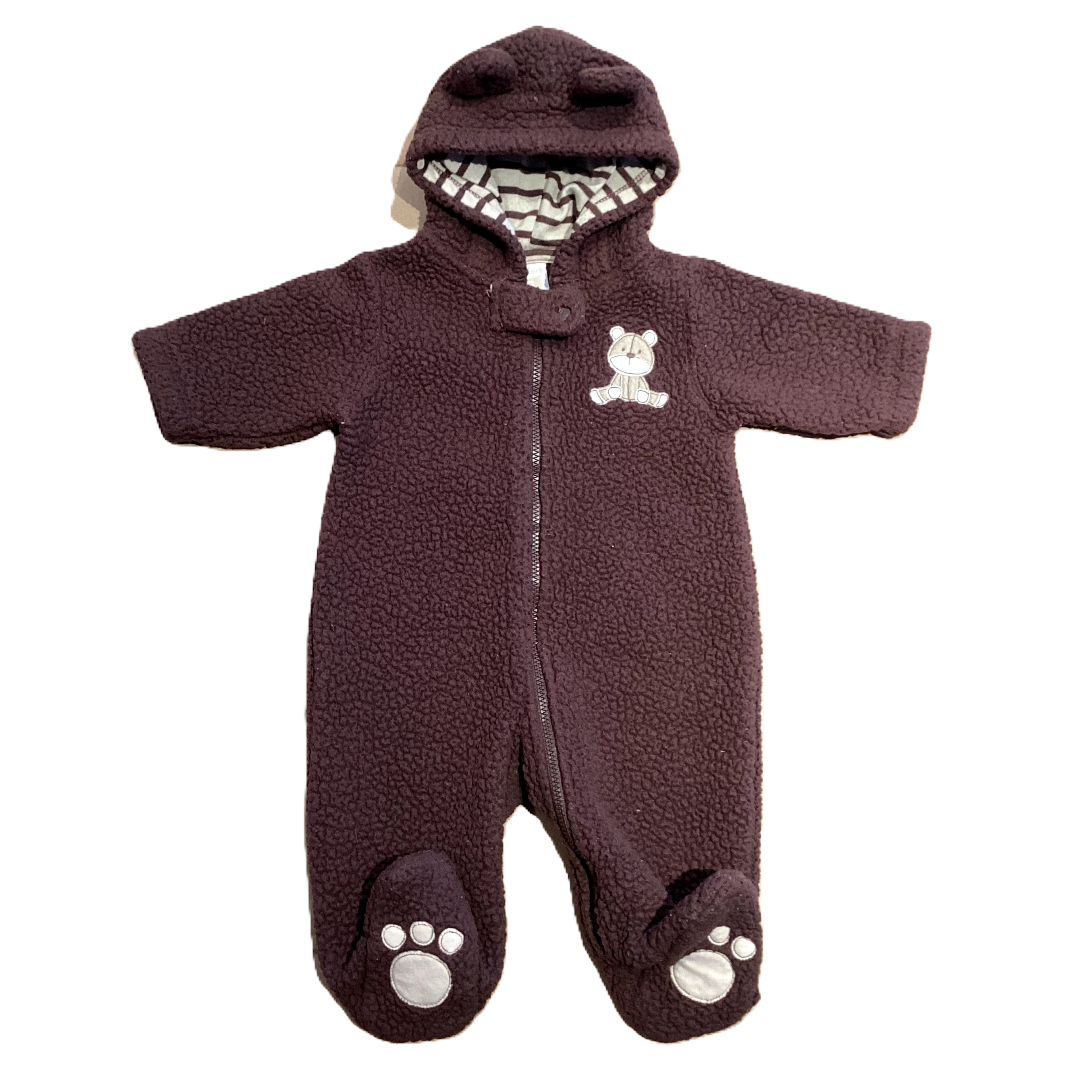 0-3 Boys Carter's Brown Sherpa Teddy Bear Bunting