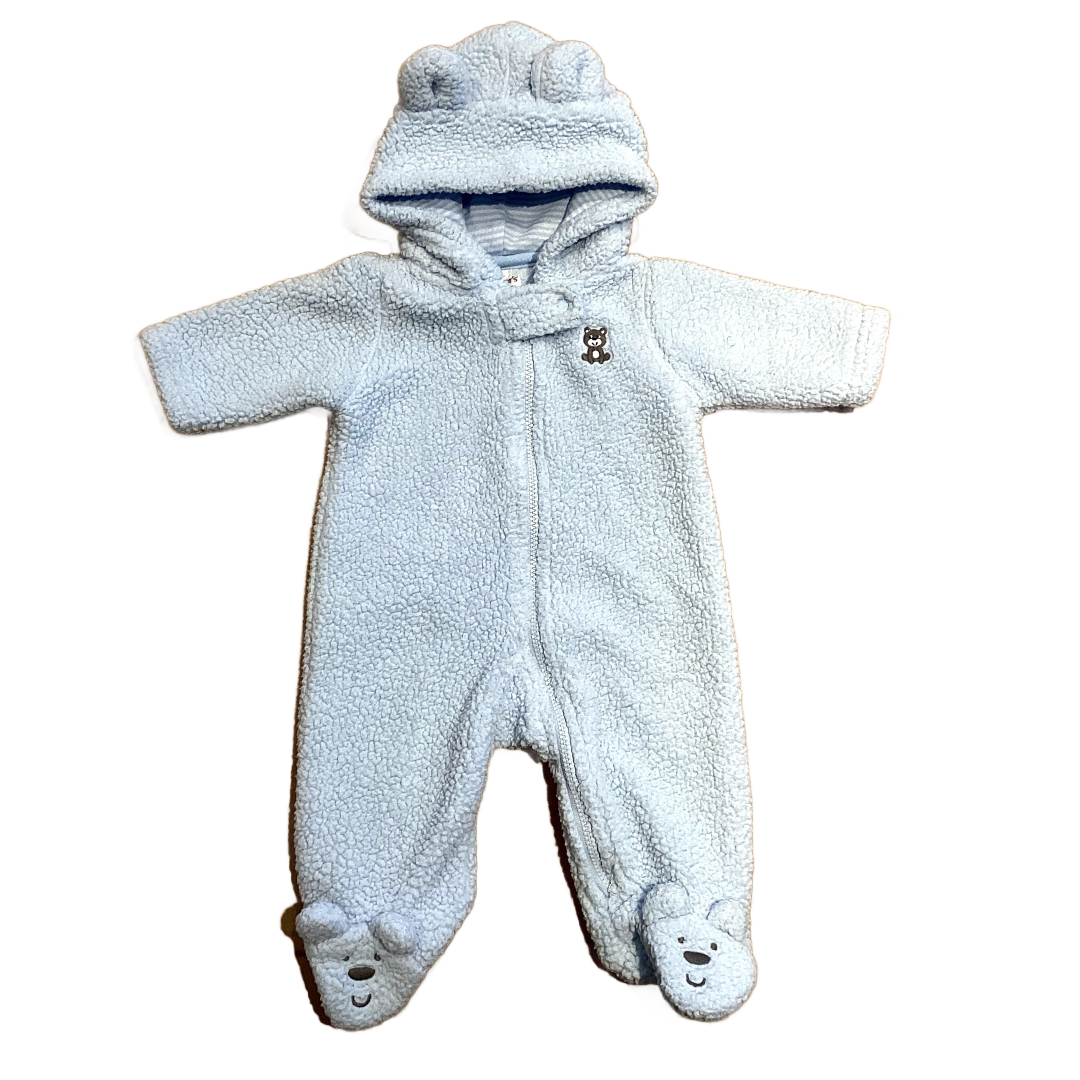 NB Boys Carter's Light Blue Sherpa Bear Bunting