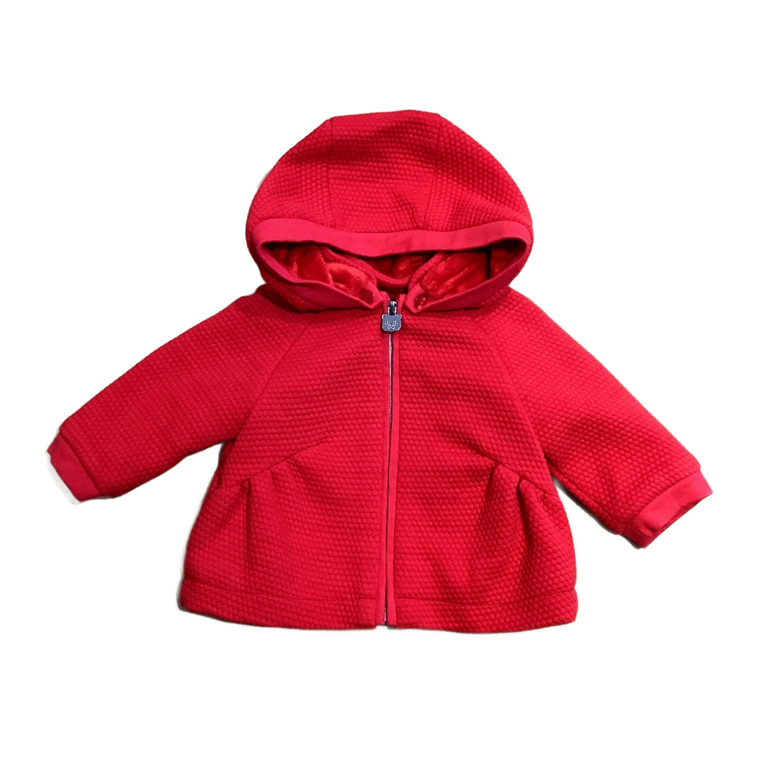0-3 Girls Mayoral Red Quilted Fleece Lined Jacket