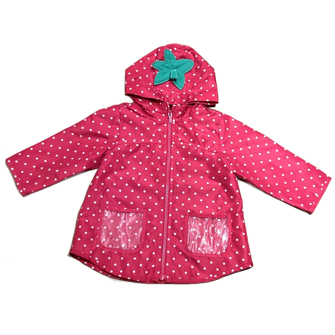18-24 Girls Carter's Hot Pink Polka Dots Strawberry Raincoat