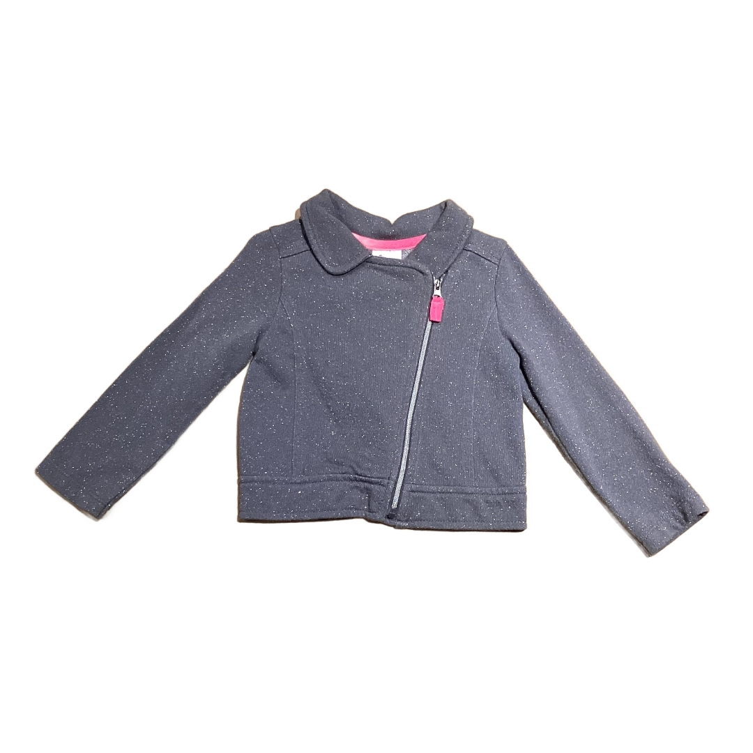 12-18 Girls Circo Gray Glitter Side Zip Jacket
