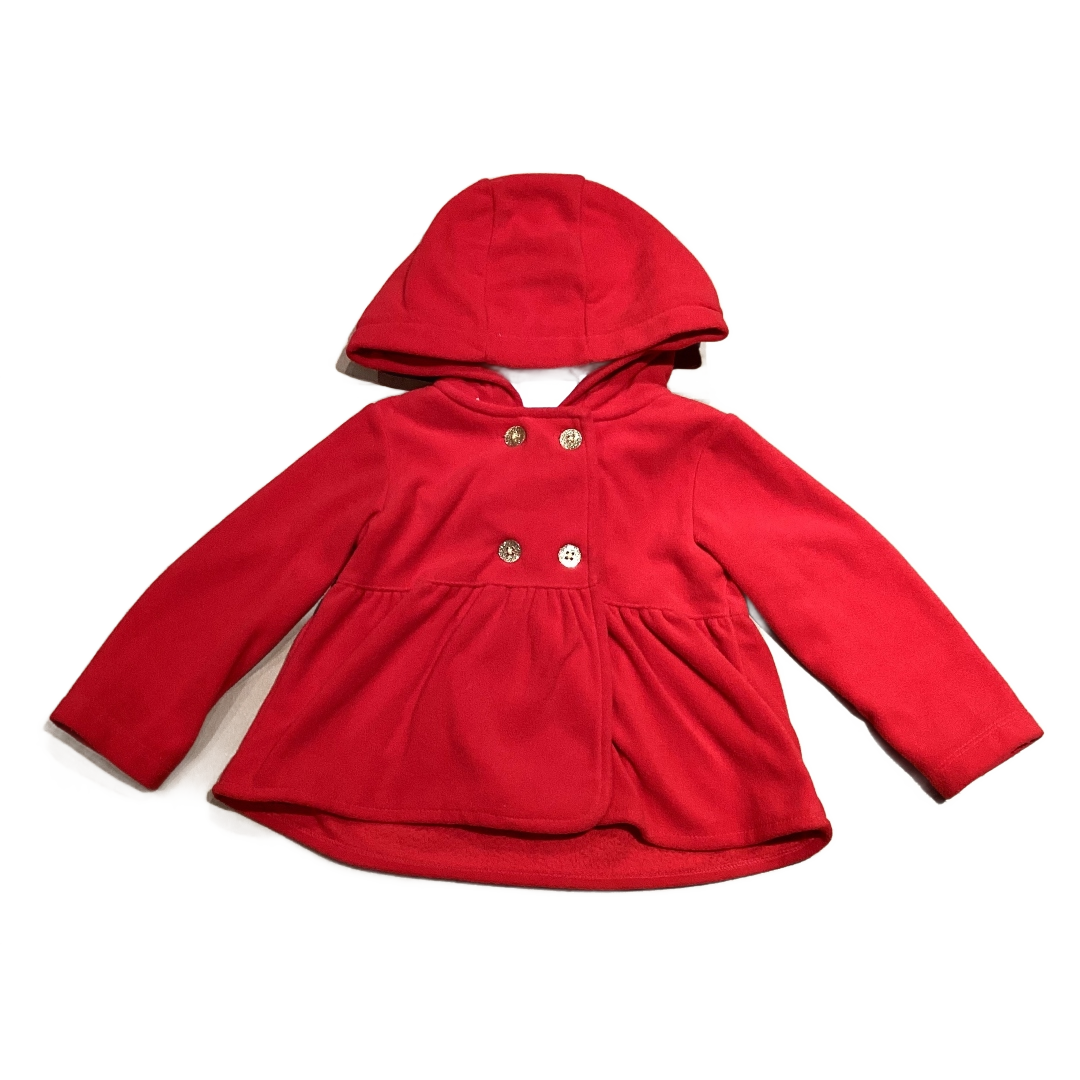 12-18 Girls Carter's Red Fleece Jacket w/Gold Buttons