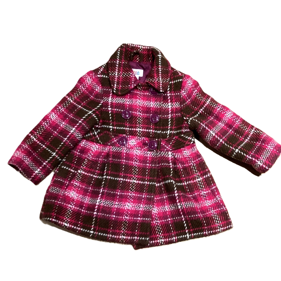 12-18 Girls Circo Plaid Wool Look Coat