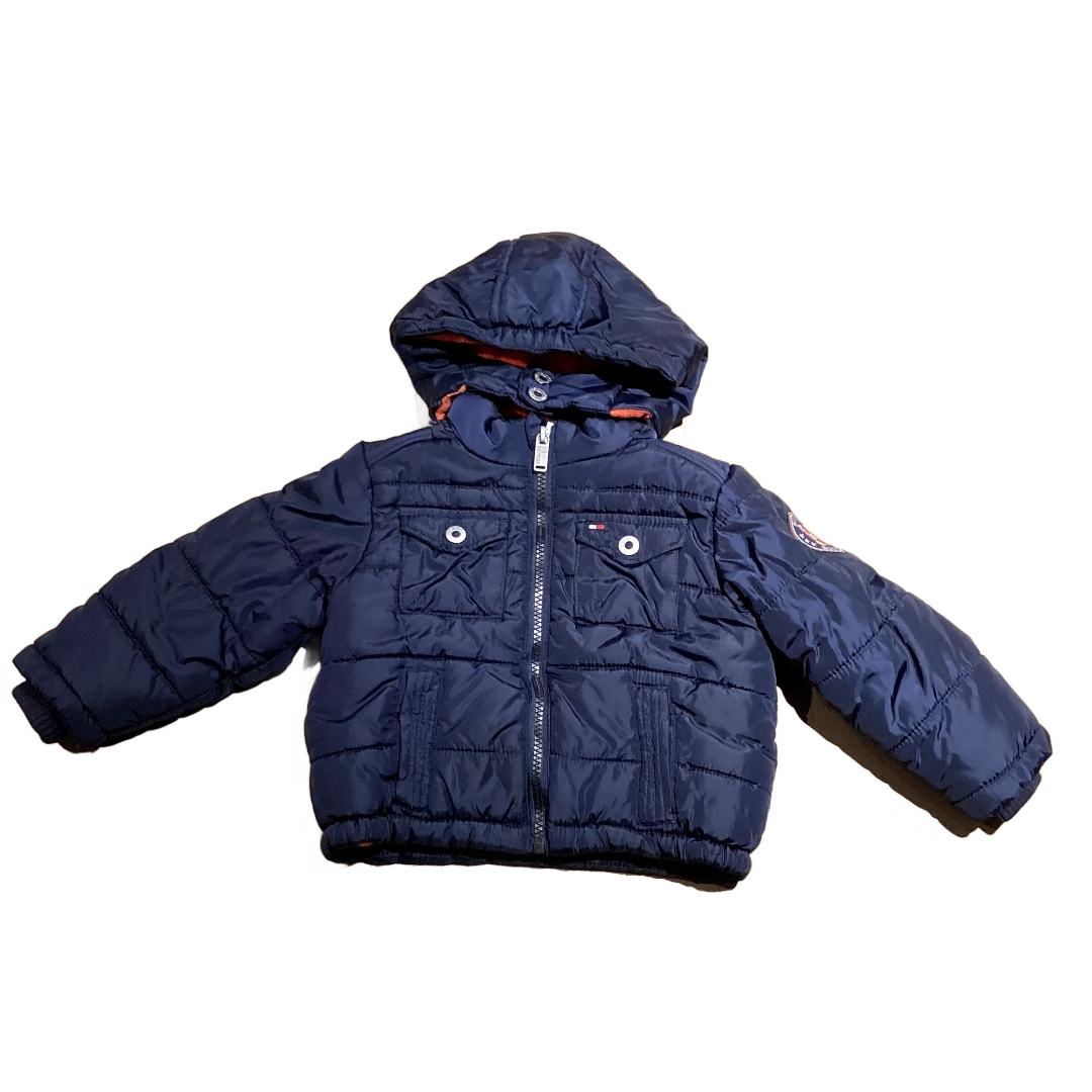 12-18 Boys Tommy Hilfiger Navy Blue Puffer Coat