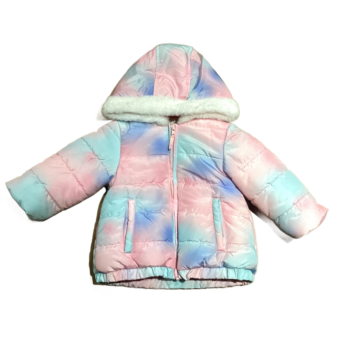 9-12 Girls Little Me Pastel Blend Lined Puffer Coat