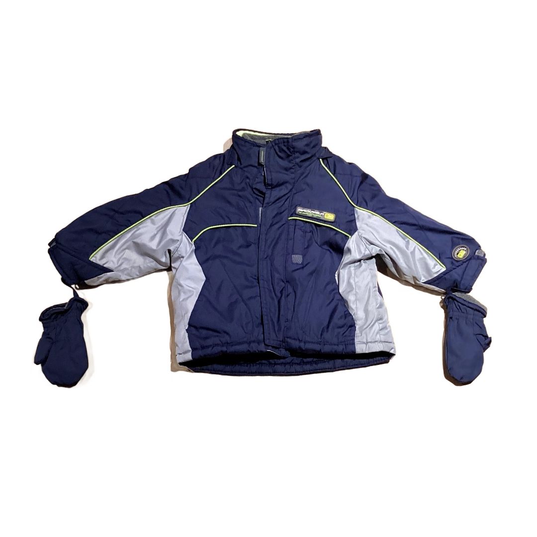 9-12 Boys Zero Xposur Ski Jacket w/ Attached Gloves