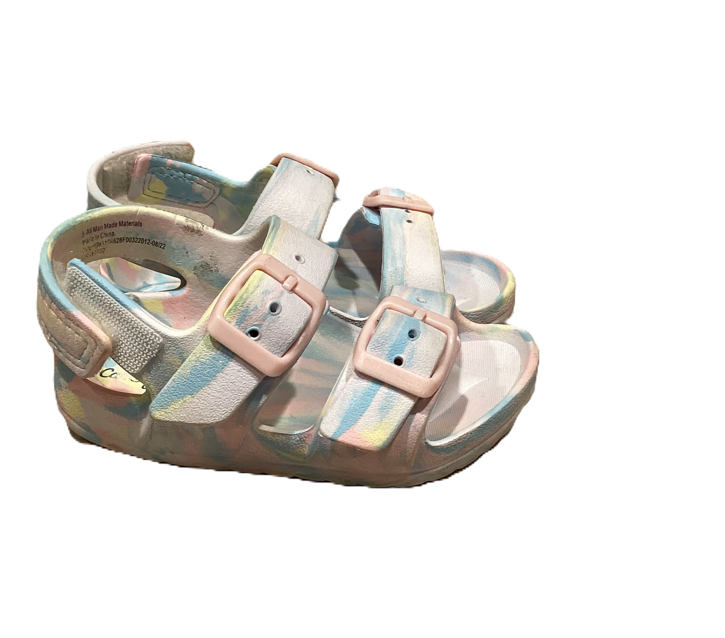Size 6 Cat & Jack Pastel Blend "Birks" w/Velcro