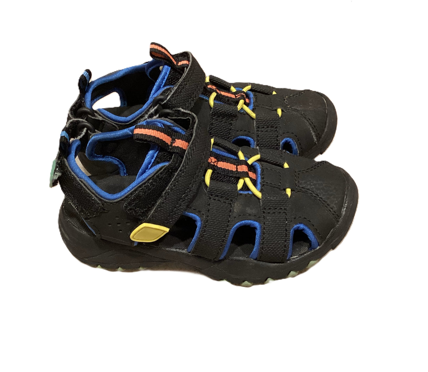 Size 9 Cat & Jack Black Closed Toe Sandals w/Velcro