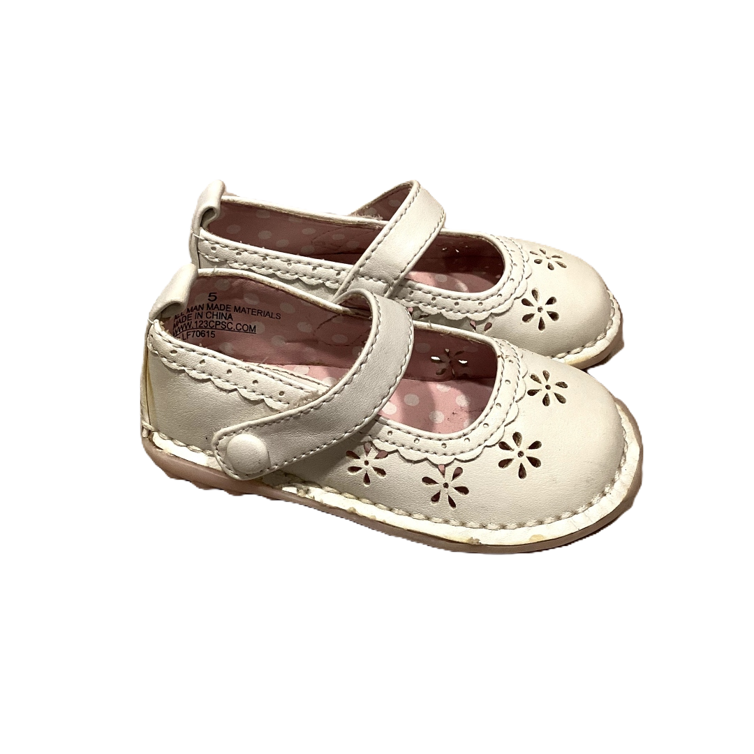 Size 5 Carol Little White Mary Janes with Cut Outs