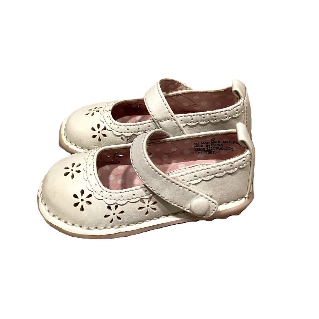 Size 5 Carol Little White Mary Janes with Cut Outs