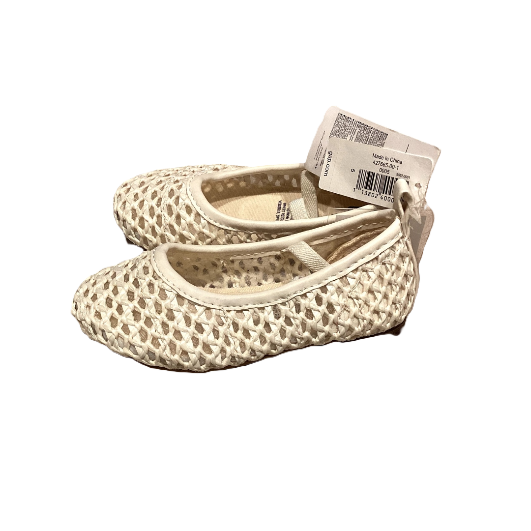 Size 5 Baby Gap NWT Ivory "Wicker" Ballet Flats