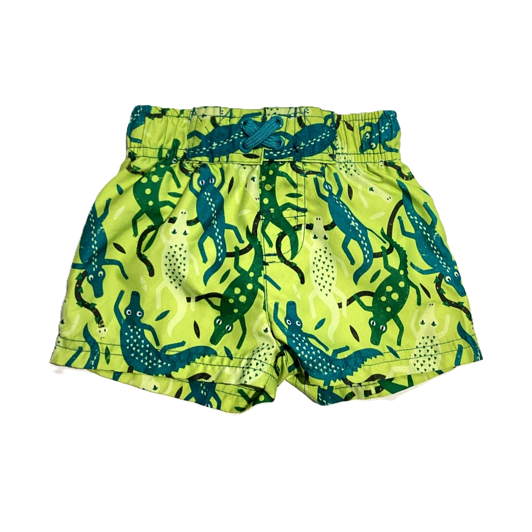 6-9 Boys Cat & Jack Neon Green Swim Trunks w/Alligators
