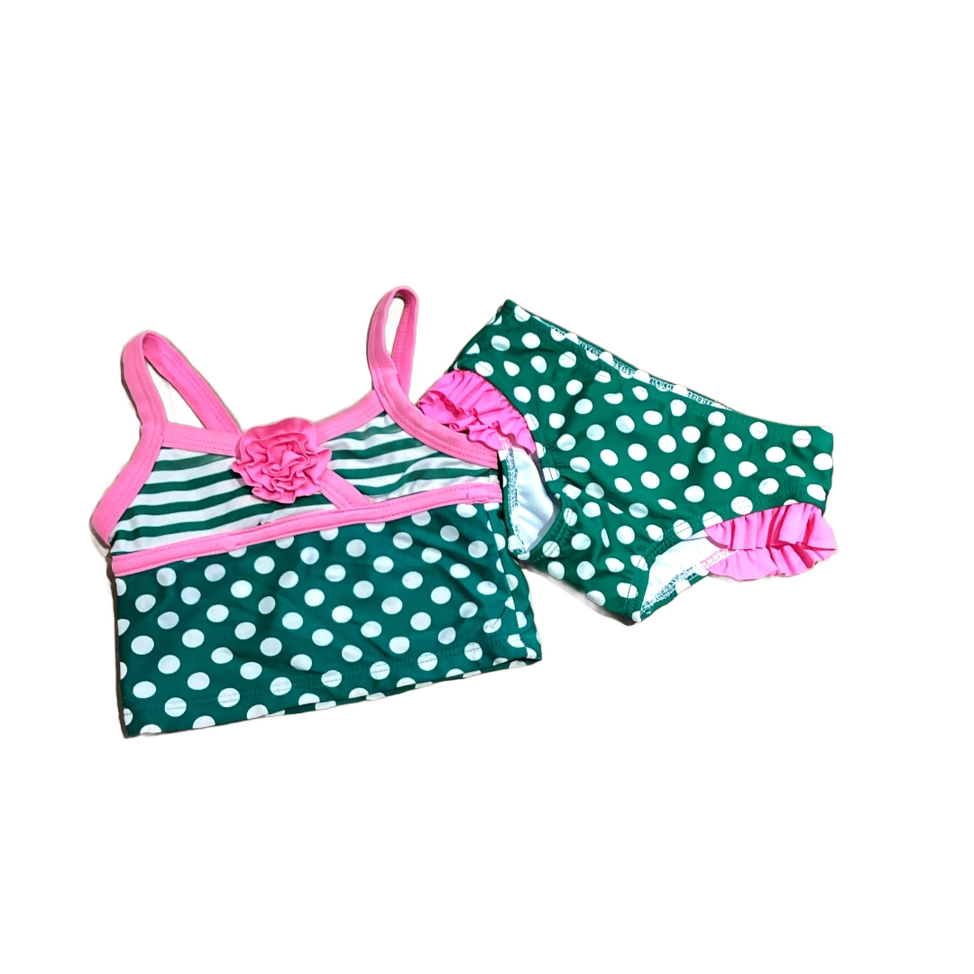 9-12 Girls Circo Kelly Green w/Polka Dots & Hot Pink Accents