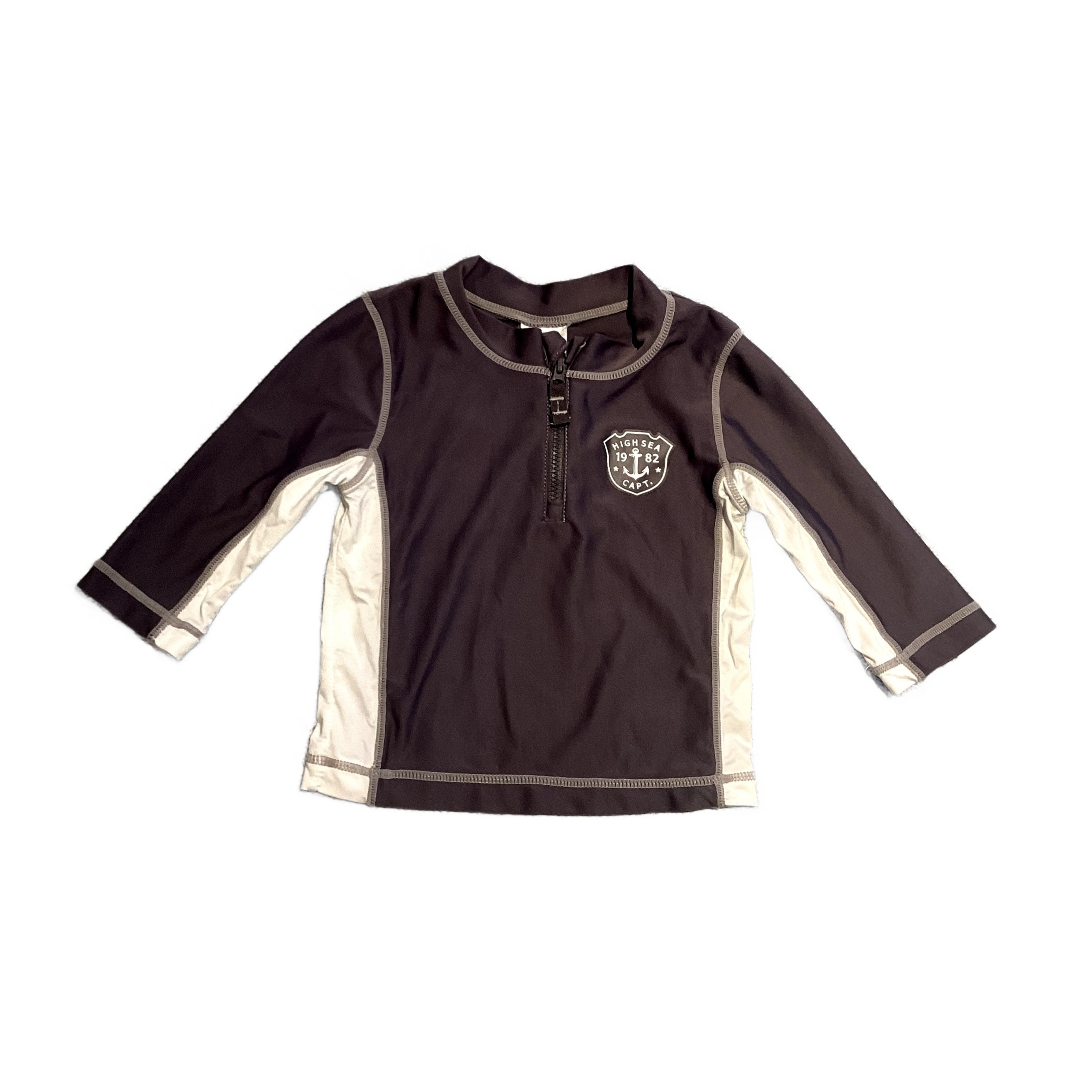 9-12 Boys Carter's Dark Grey Swim Shirt