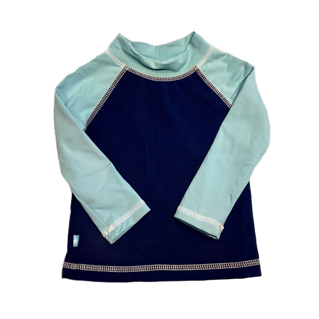9-12 Boys The Honest Co. Blue Colorblock Swim Shirt