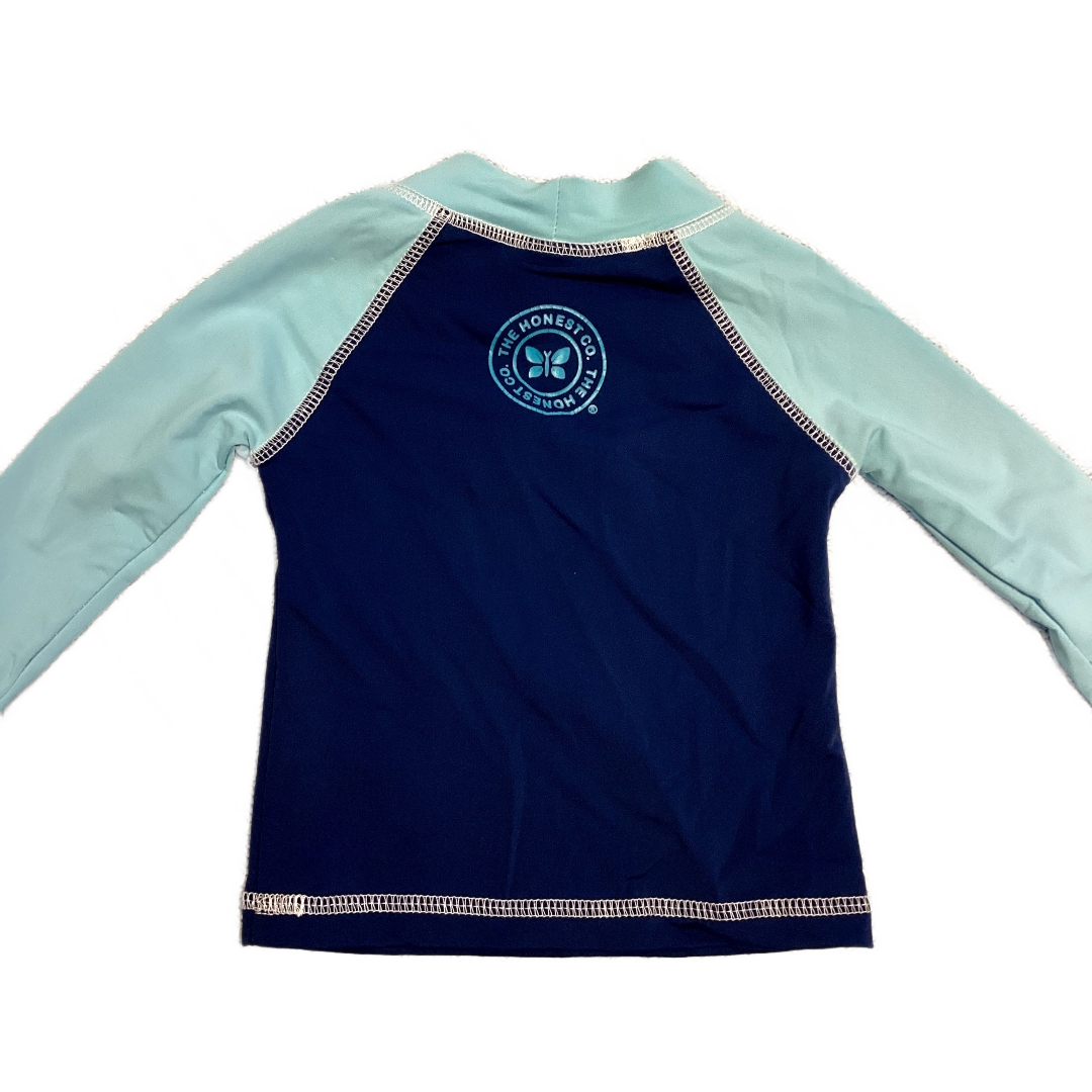 9-12 Boys The Honest Co. Blue Colorblock Swim Shirt