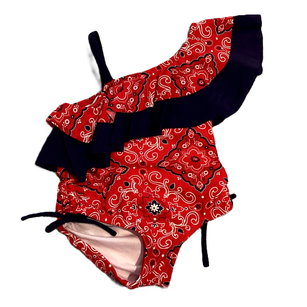 2T Girls Hart Strings Red Bandana Patterned One Piece