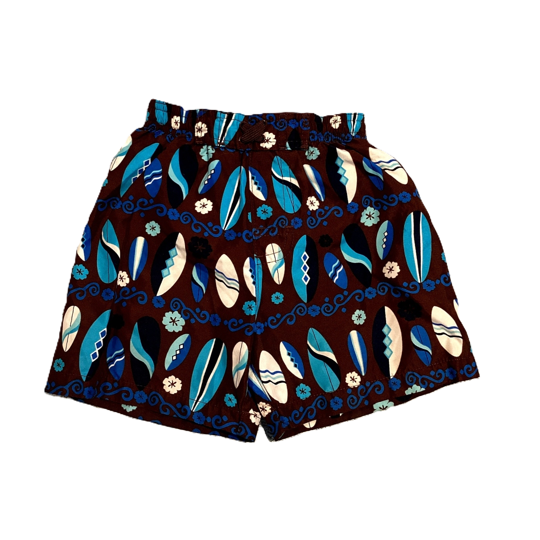 2T Boys Circo Brown Swim Trunks w/Blue Surfboards