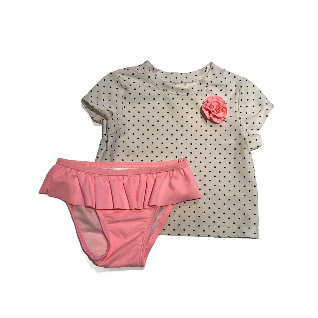 12-18 Girls Circo Black/White Swim Shirt w/Pink Bottoms