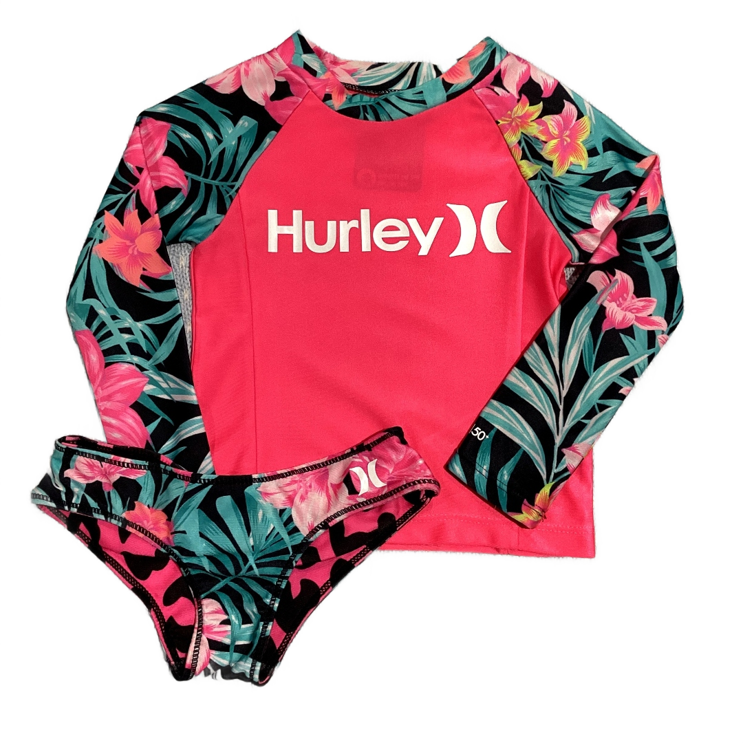2T Girls Hurley Hot Pink Swimset