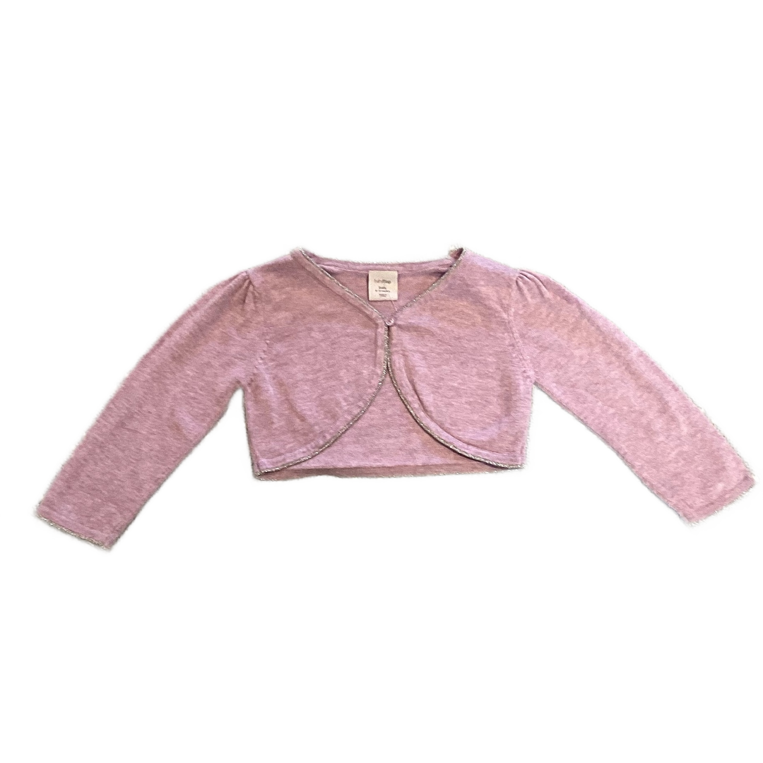 6-12 Girls Baby Gap Lavender Cropped Cardigan w/Silver Detailing