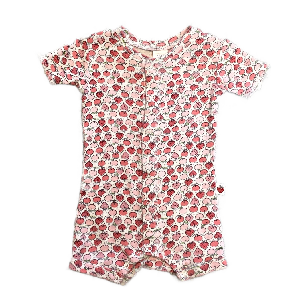 6-12 Girls Baby Gap White/Pink Fruit Patterned Playsuit
