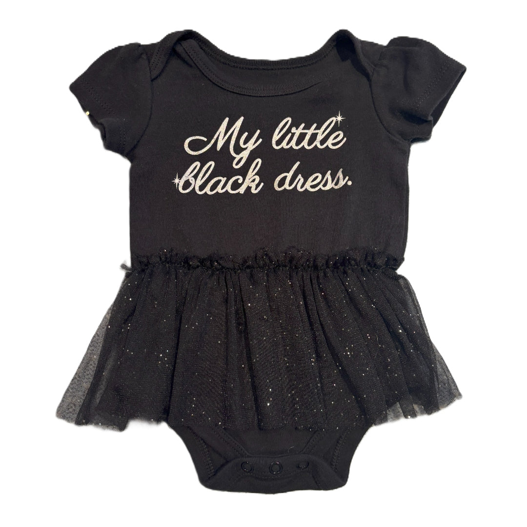 3-6 Girls BWA My Little Black Dress Onesie with Tutu