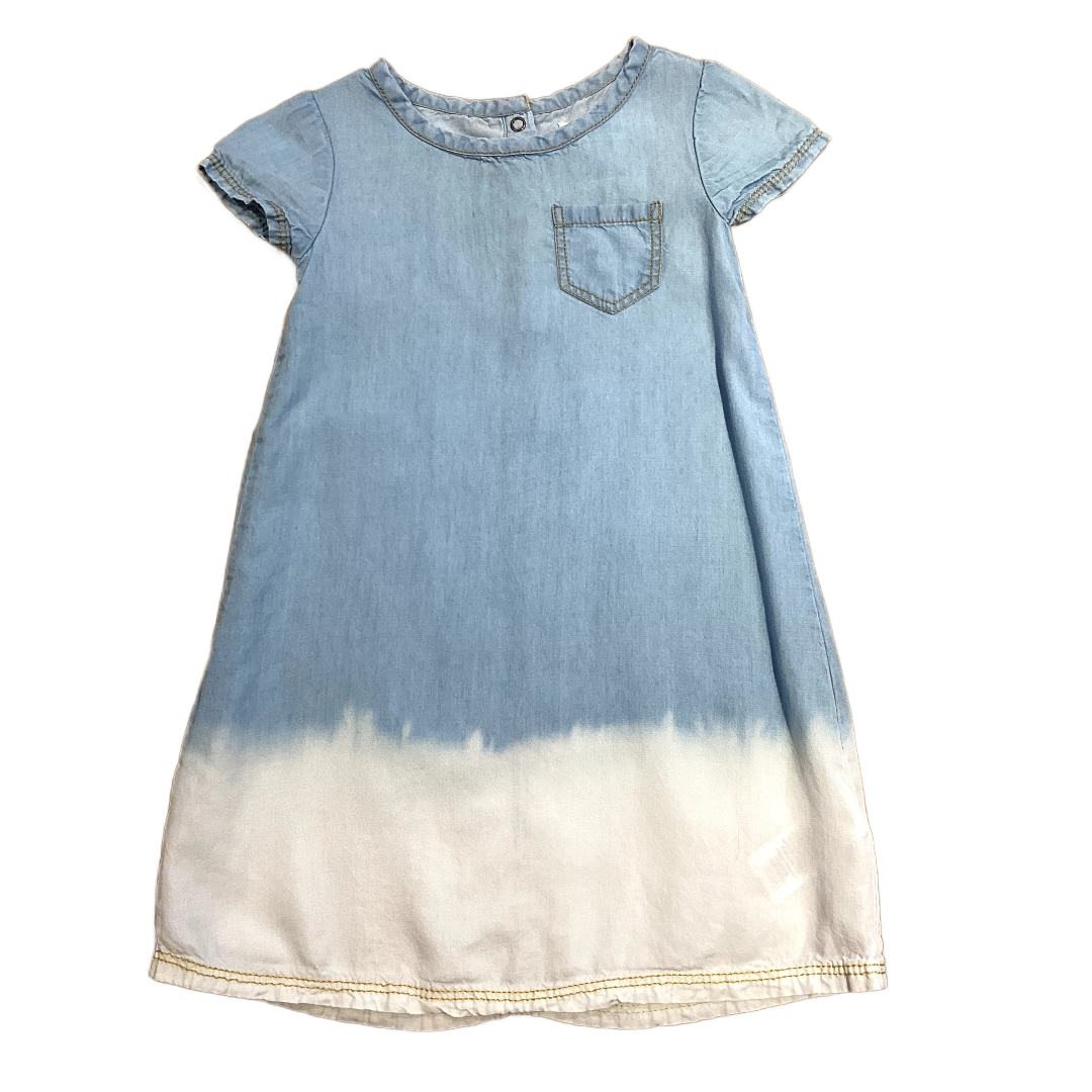 2T Girls Artisan Lightweight Ombre Chambray Dress