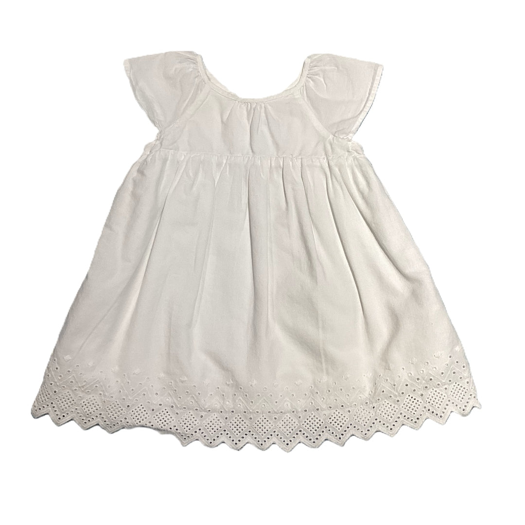 12-18 Girls Old Navy White Dress w/Embroidered Hem