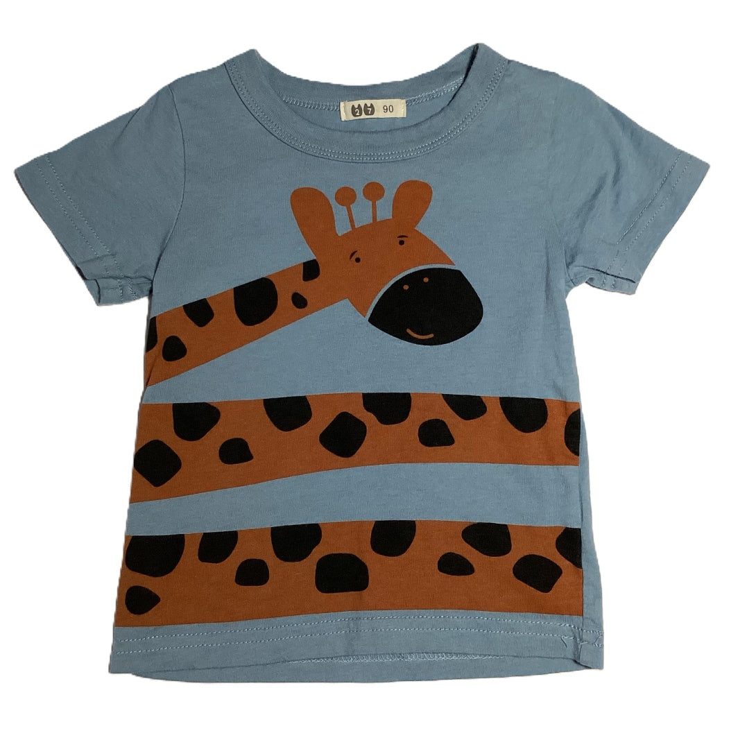 18-24 Boys 27 Dusty Blue Wrapped Giraffe Shirt