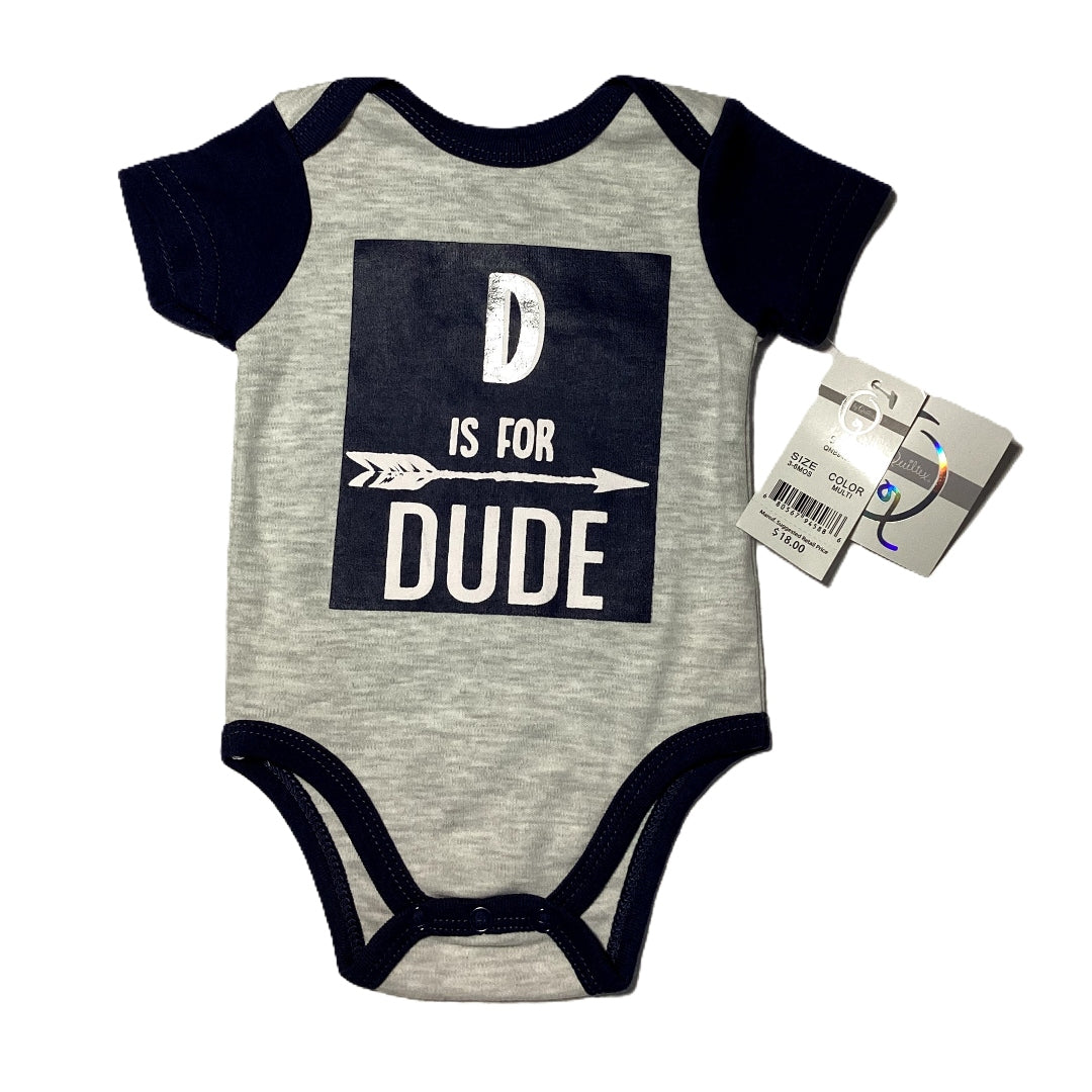 3-6 Boys Quiltex NWT D is for Dude Onesie