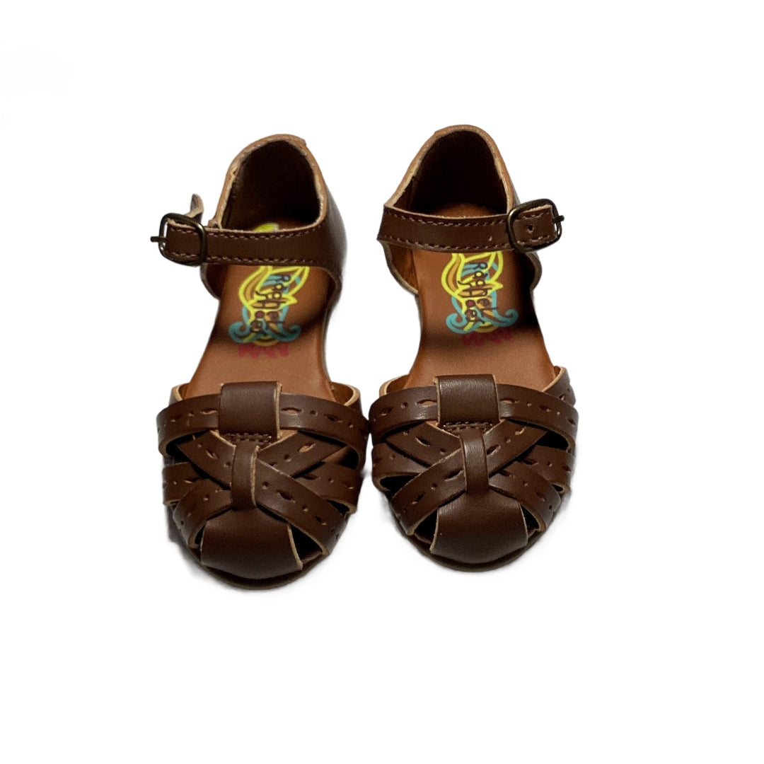 Size 5 Rachel Shoes Brown Leather Sandals