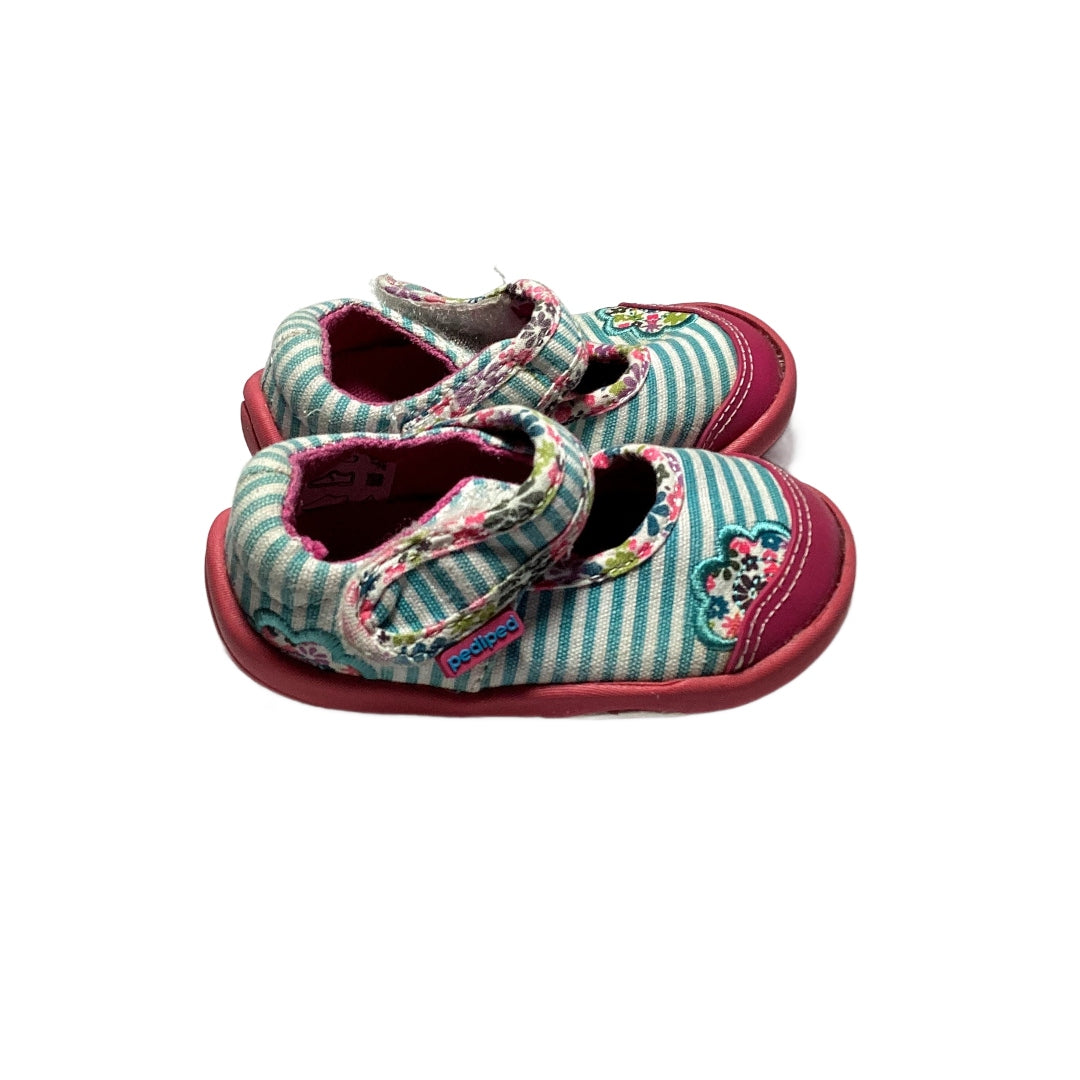 Size 4 Pediped Teal/Hot Pink Sneakers